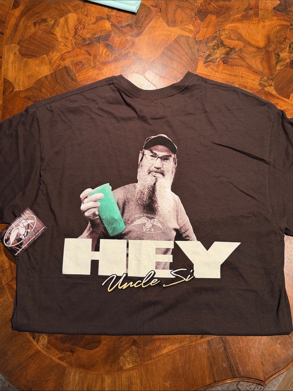 HEY Duck Dynasty Brown Graphic Short Sleeve Tee